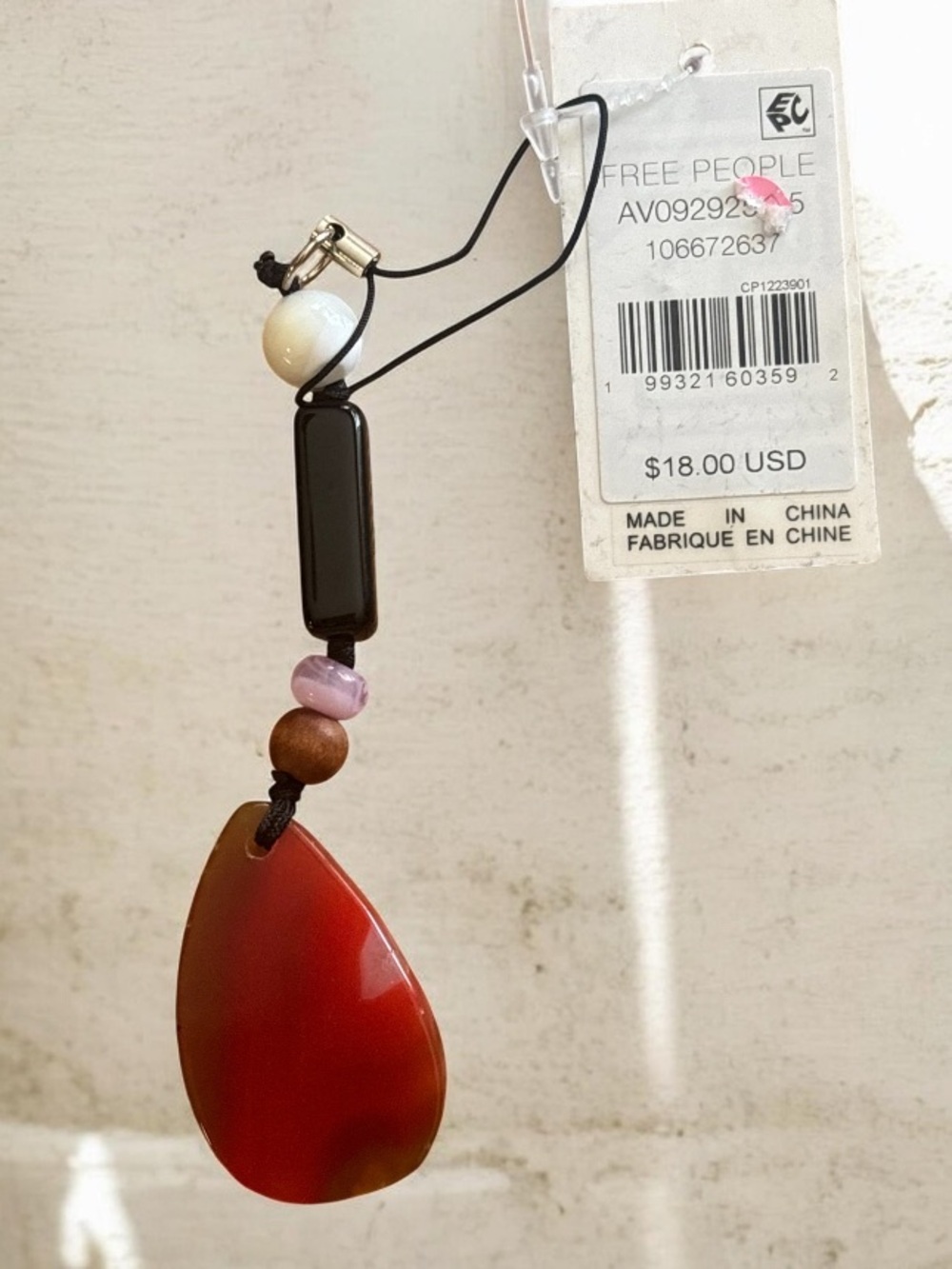 Free People Mother Stone Phone Charm NWT